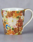 Kutani-ware Hanazume Gold Floral Mug