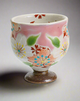 Kutani-ware Cherry Blossom Sake Cup Pink