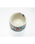 Kutani-ware Floral Ceramic Sake Cup Black