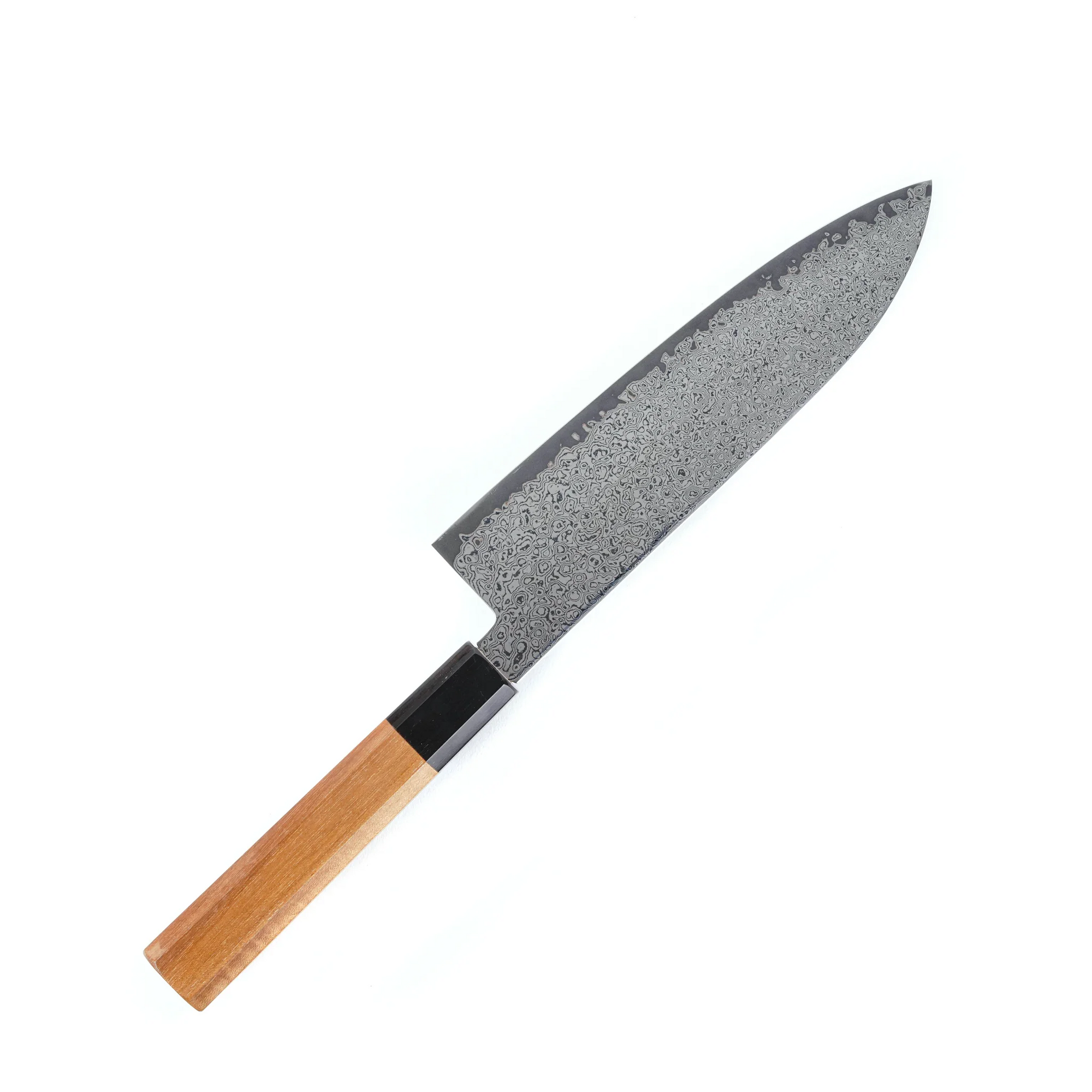 Hatsukokoro Sunaarashi VG10 Kurozome Santoku 180mm with Teak Wood Handle