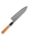 Hatsukokoro Sunaarashi VG10 Kurozome Santoku 180mm with Teak Wood Handle