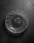 Kagami Edo Kiriko Crystal Glass Plate - Layered Bamboo Fence 矢来重紋